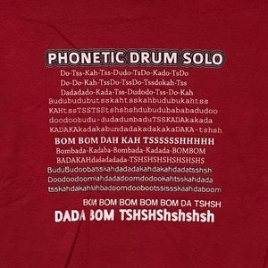 Gildan Brand T-shirt; Phonetic Drum Solo; Size M